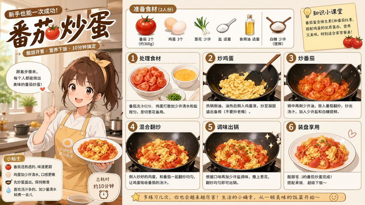 抖音风美食动漫教程·家常菜动漫演示